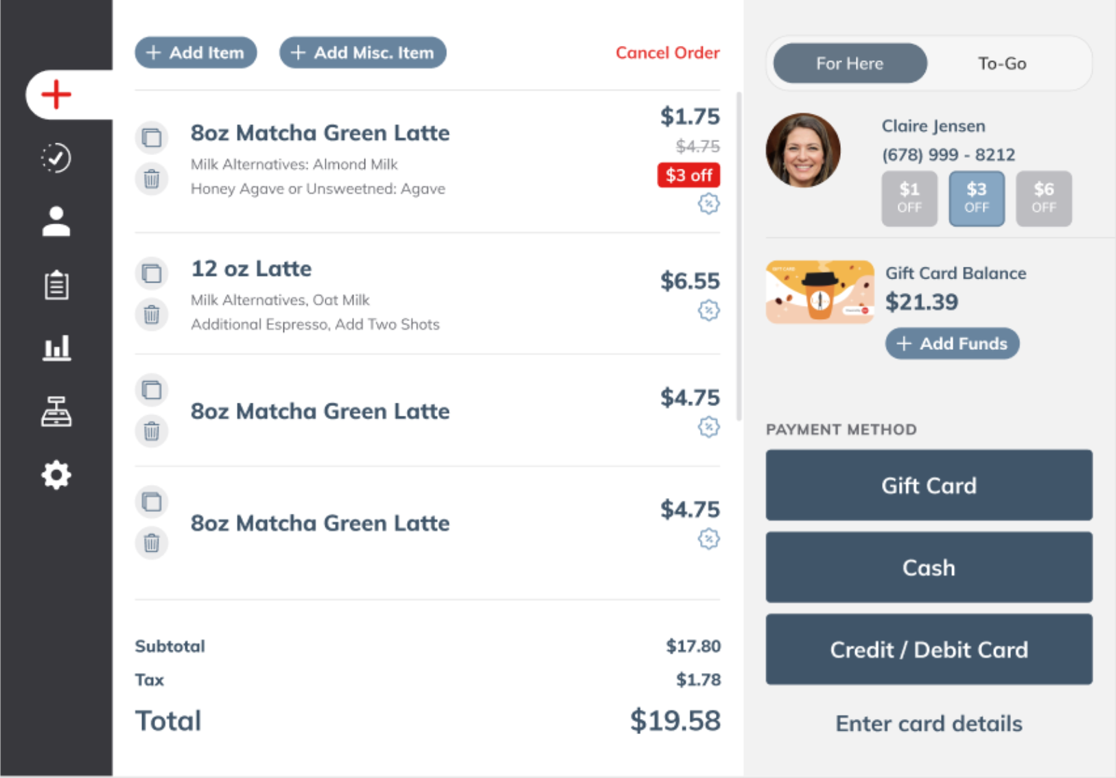 screenshot of joe Point of Sale